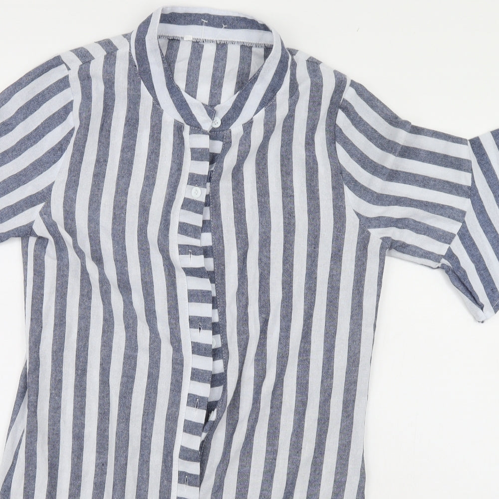 Preworn Womens Blue Striped  Top Pyjama Top