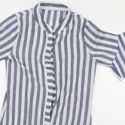 Preworn Womens Blue Striped  Top Pyjama Top