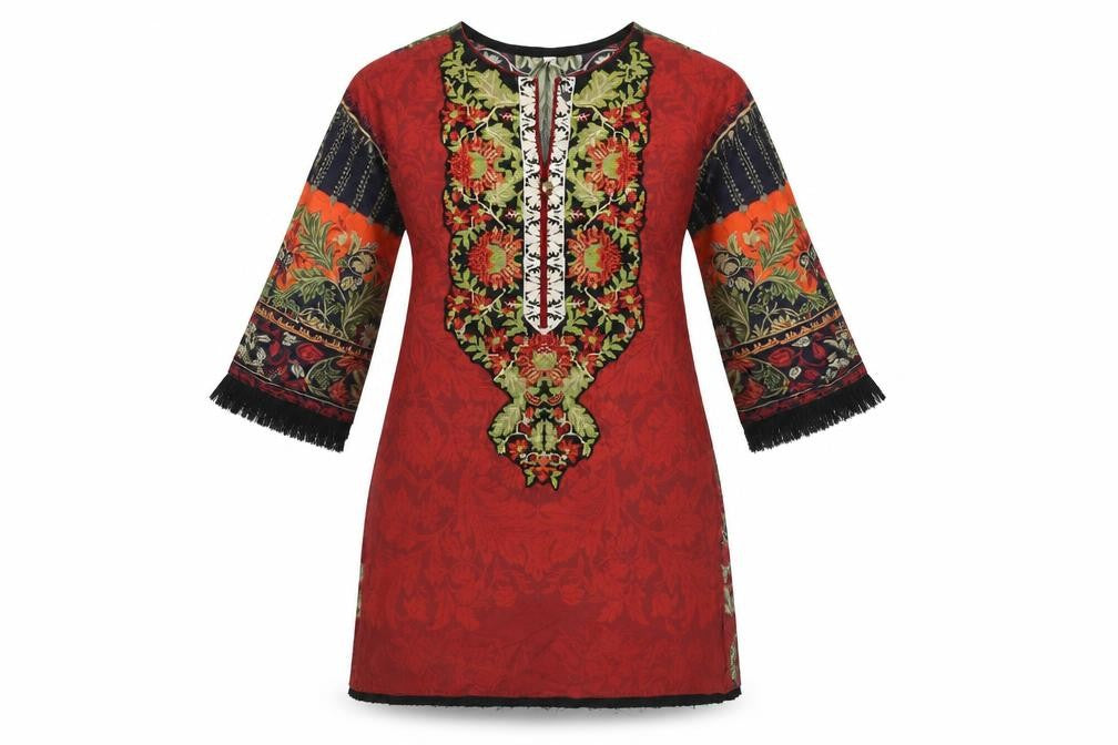 Front view of Urban Outfitters women’s multicoloured floral basic t-shirt, size S