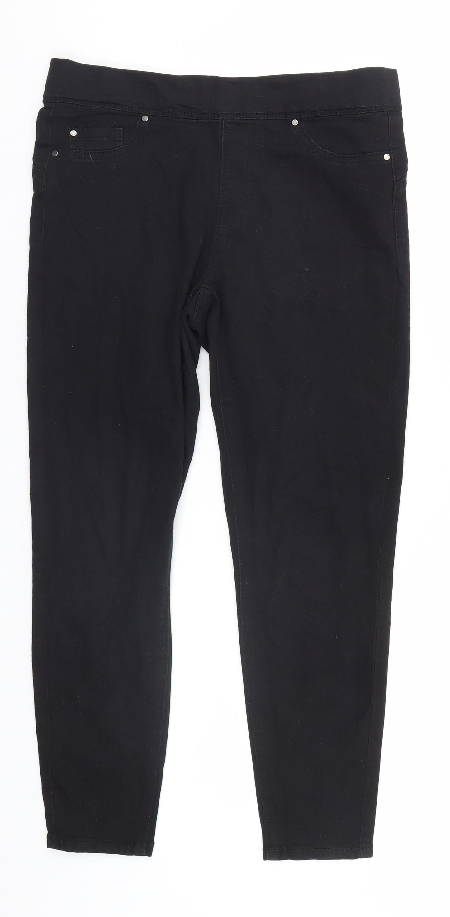 Denim & Co. Womens Black   Straight Jeans Size 10 L26 in