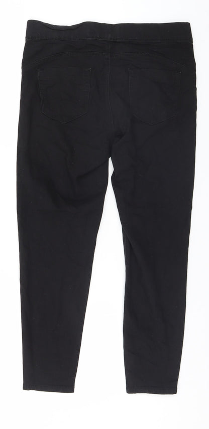 Denim & Co. Womens Black   Straight Jeans Size 10 L26 in