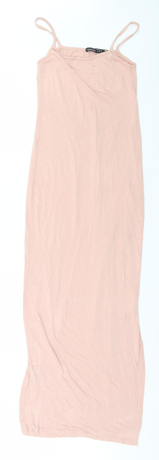 Boohoo Womens Pink   Pencil Dress  Size 10