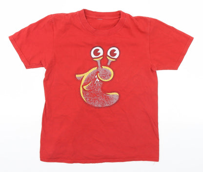 Front view of Preworn boys’ red basic t-shirt