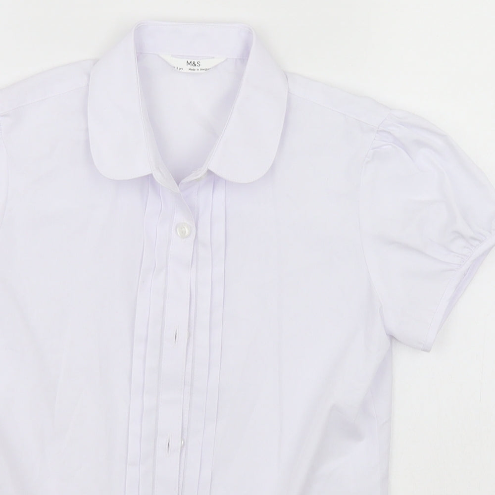 Marks and Spencer Boys Blue   Basic Button-Up Size 10-11 Years