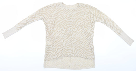Womens UK Size S H&M Beige Basic T-Shirt