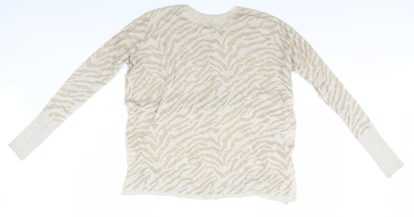 Womens UK Size S H&M Beige Basic T-Shirt