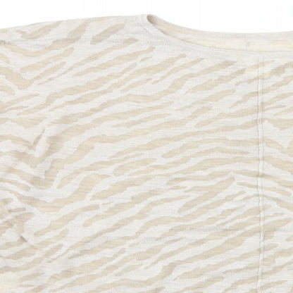 Womens UK Size S H&M Beige Basic T-Shirt
