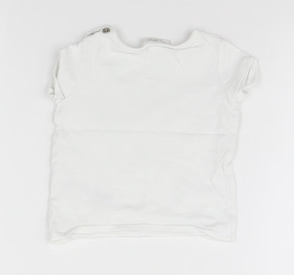 Back view of Next Baby White Basic T-Shirt Size Newborn - Elephant