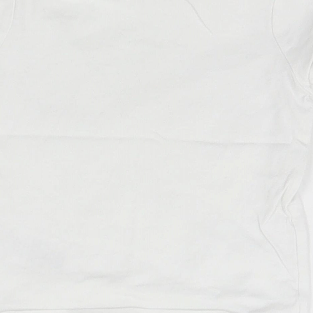 Brand and care label for Next Baby White Basic T-Shirt Size Newborn - Elephant