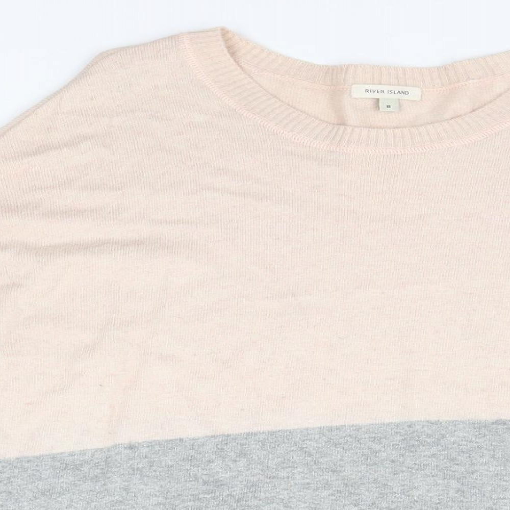 Womens UK Size 8 River Island Beige Pullover Jumper