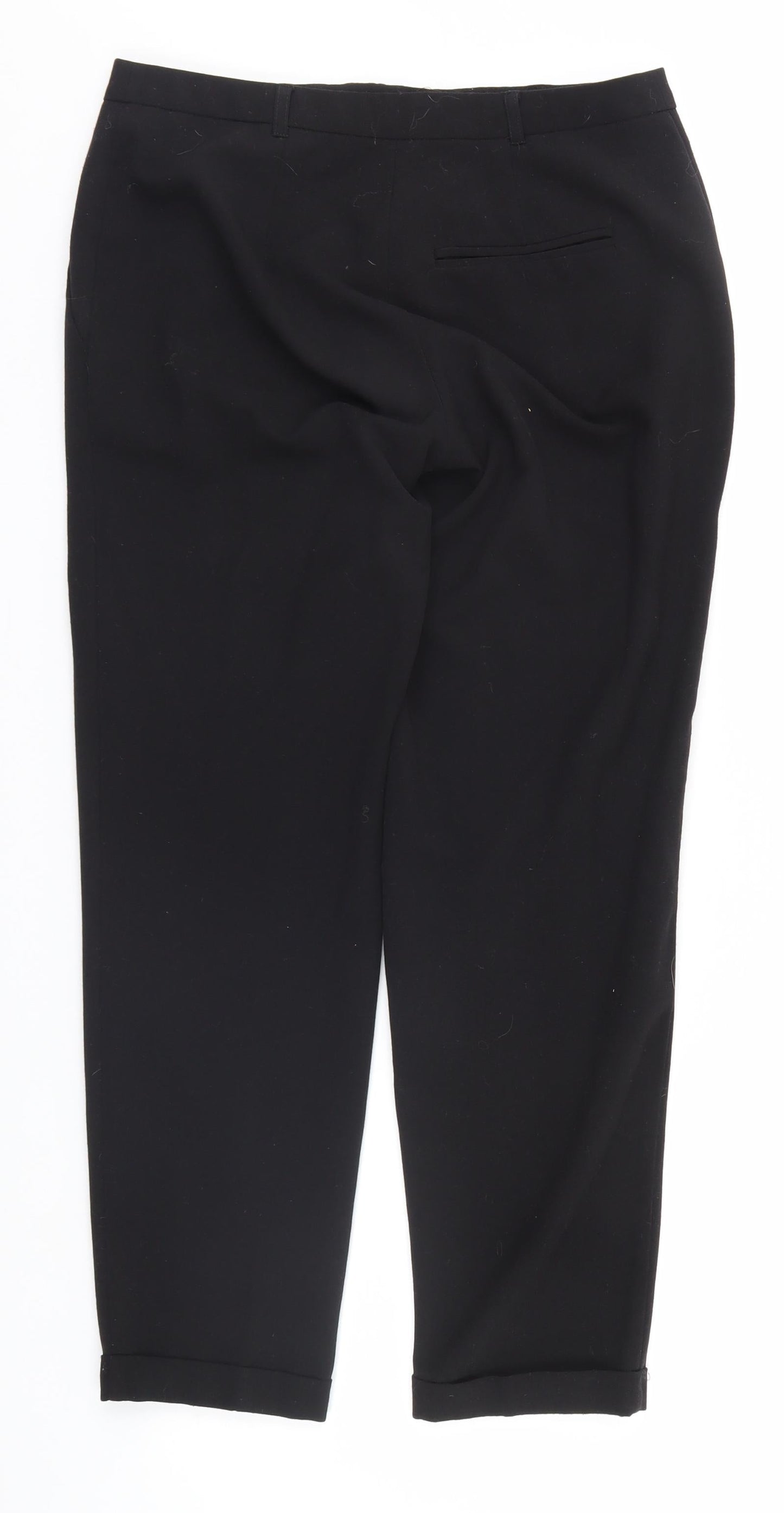 Womens UK Size 8 Papaya Regular Fit  Black Trousers