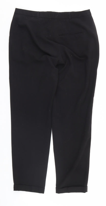 Womens UK Size 8 Papaya Regular Fit  Black Trousers
