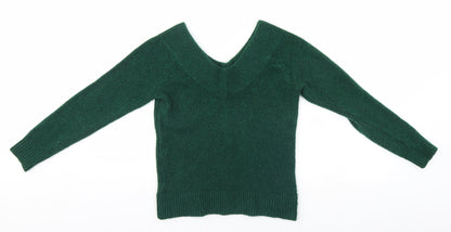 Womens UK Size XS H&M Green Pullover Jumper