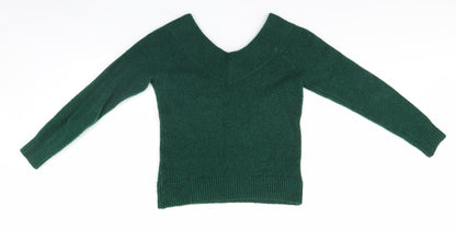 Womens UK Size XS H&M Green Pullover Jumper