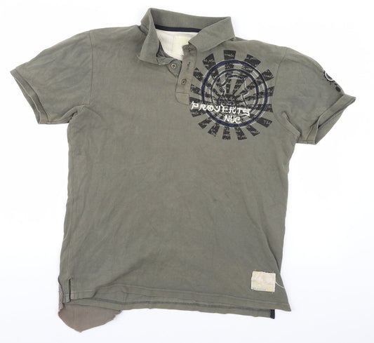 Projekts NYC Mens Green    Polo Size M