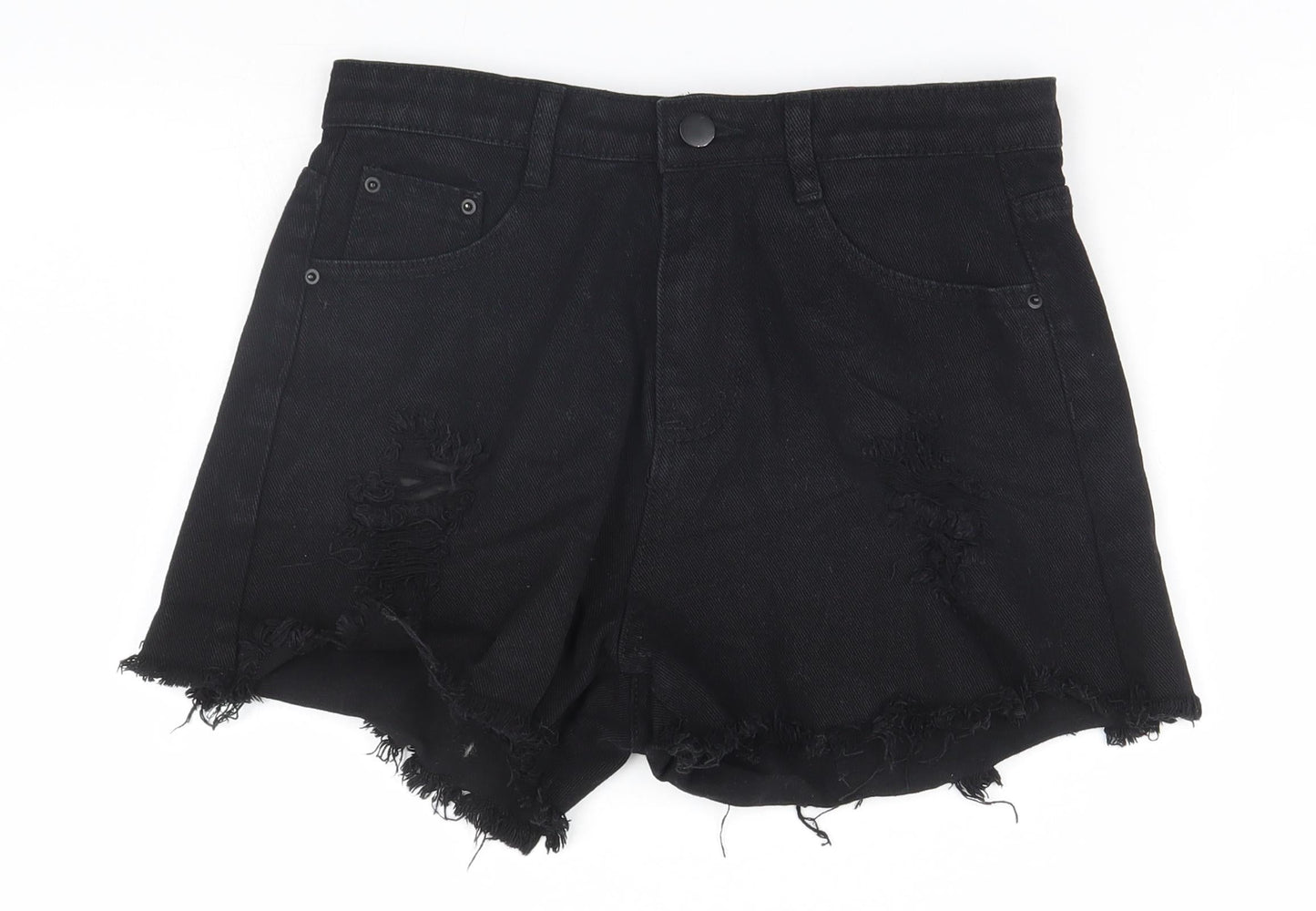 SheIn Womens Black   Cut-Off Shorts Size S