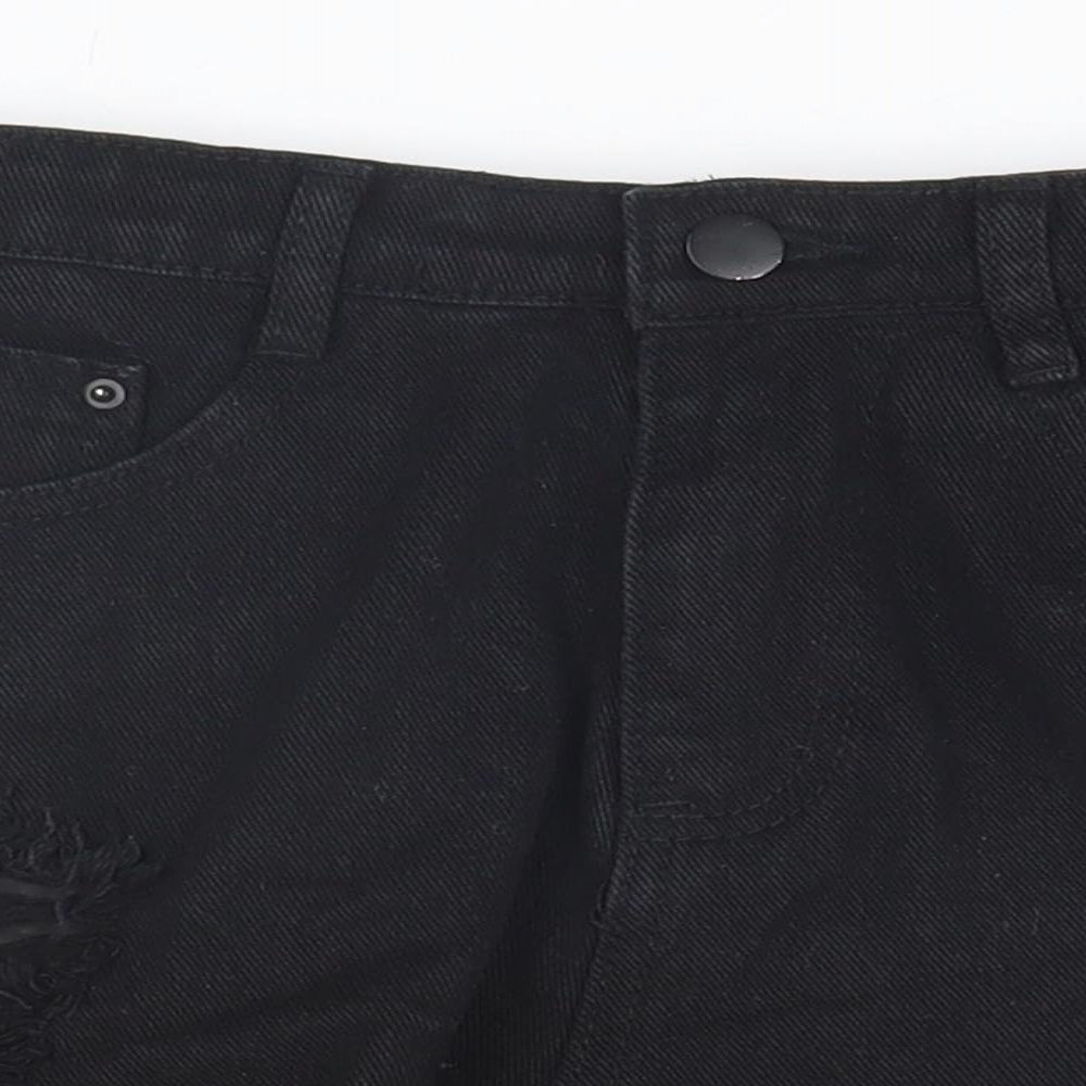 SheIn Womens Black   Cut-Off Shorts Size S