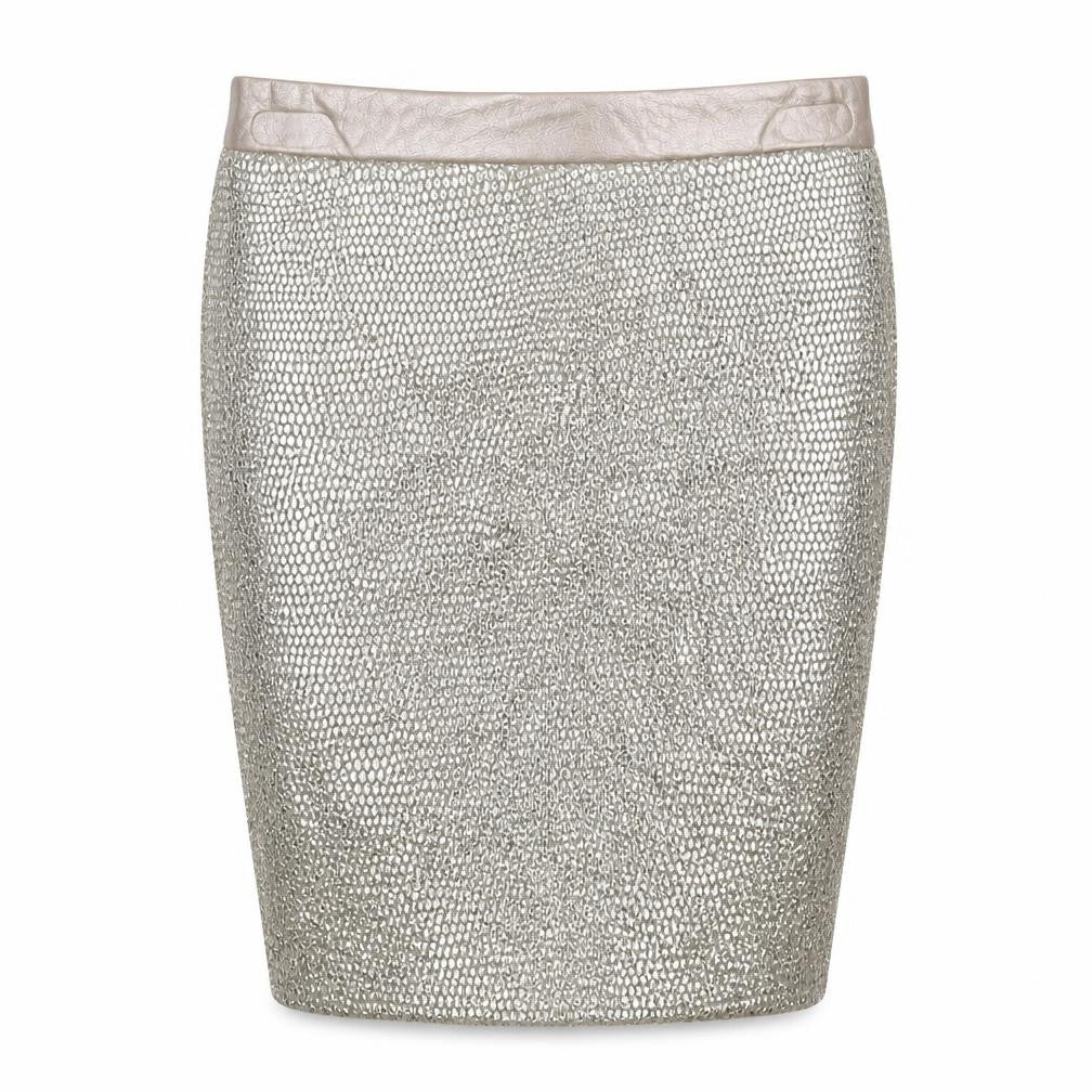 Miss Selfridge Womens Silver   Straight & Pencil Skirt Size 4