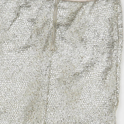 Miss Selfridge Womens Silver   Straight & Pencil Skirt Size 4