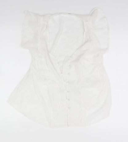 Womens UK Size  Preworn White Basic Blouse