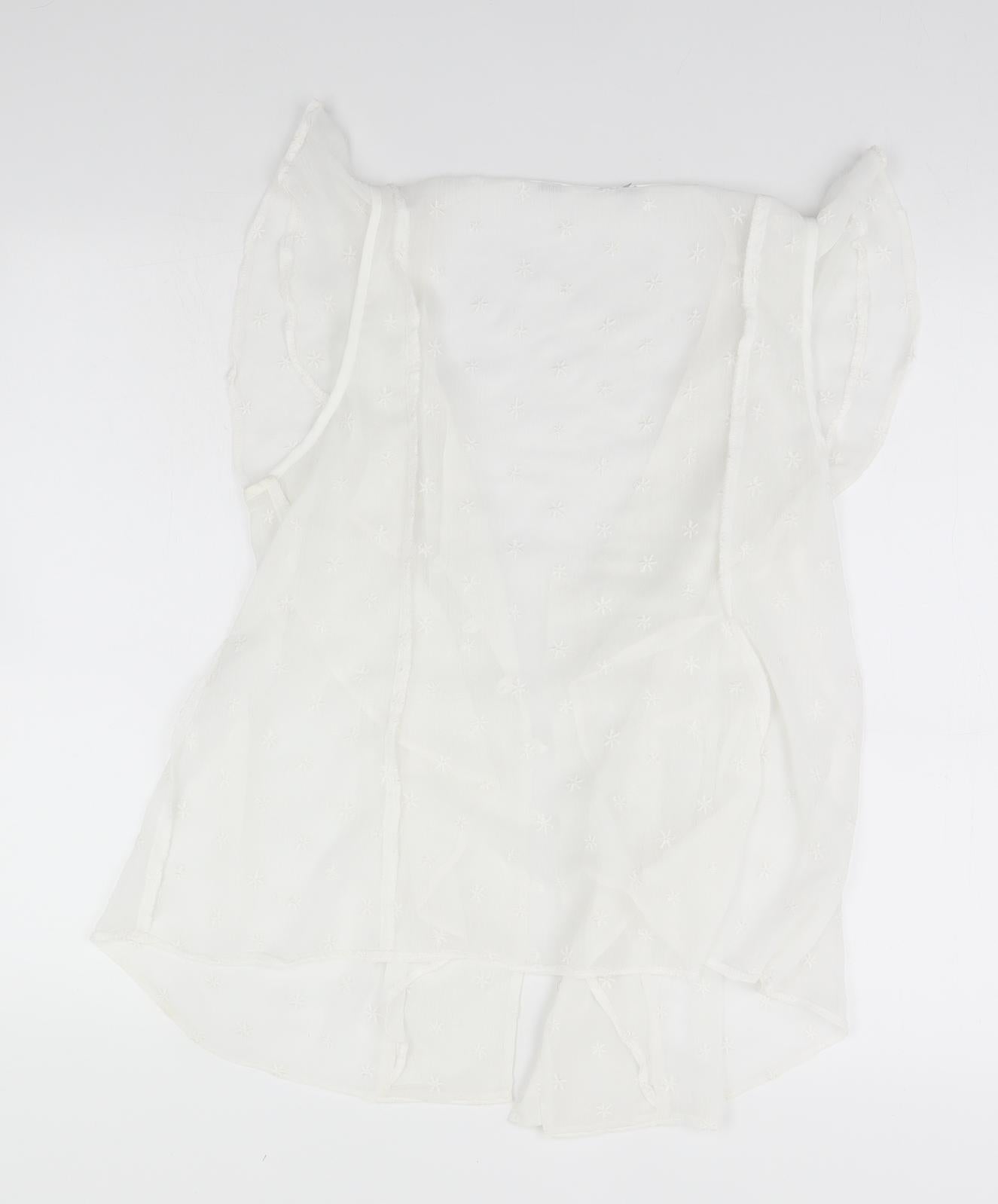 Womens UK Size  Preworn White Basic Blouse