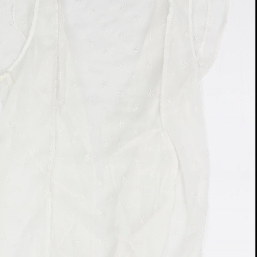 Womens UK Size  Preworn White Basic Blouse