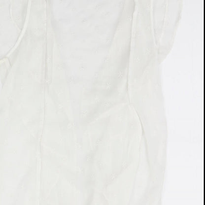 Womens UK Size  Preworn White Basic Blouse