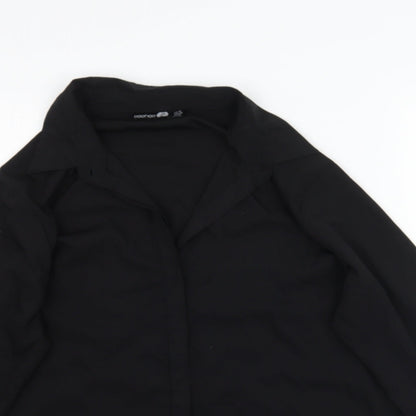 Boohoo Womens Black   Basic Button-Up Size 16