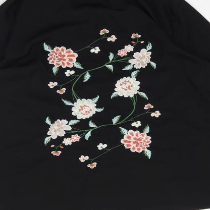 Boohoo Womens Black   Basic Button-Up Size 16