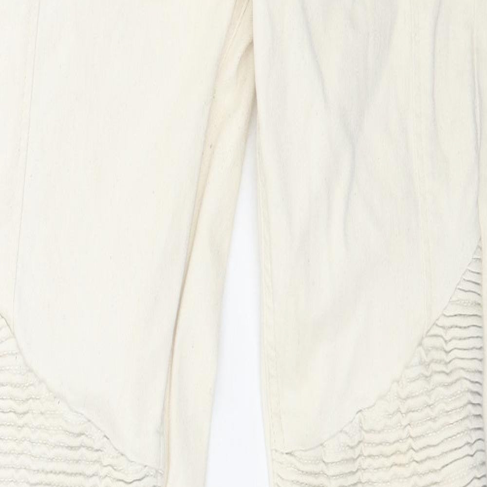 Denim Co. Womens Ivory  Denim Skinny Jeans Size 28 in L32 in