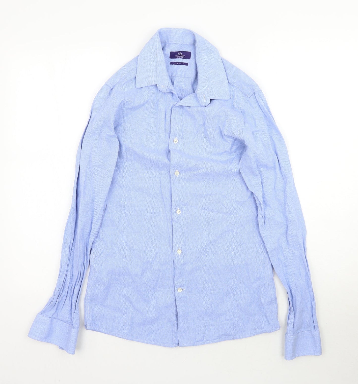 Mens UK Collar Size 15 NEXT Smart Blue  Dress Shirt