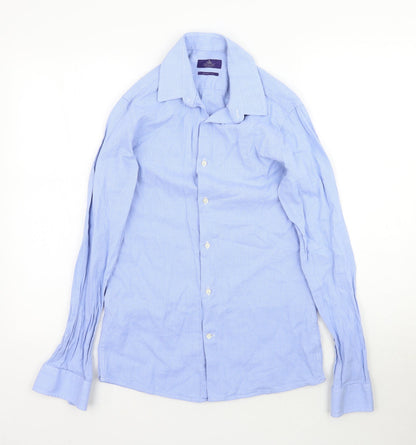 Mens UK Collar Size 15 NEXT Smart Blue  Dress Shirt