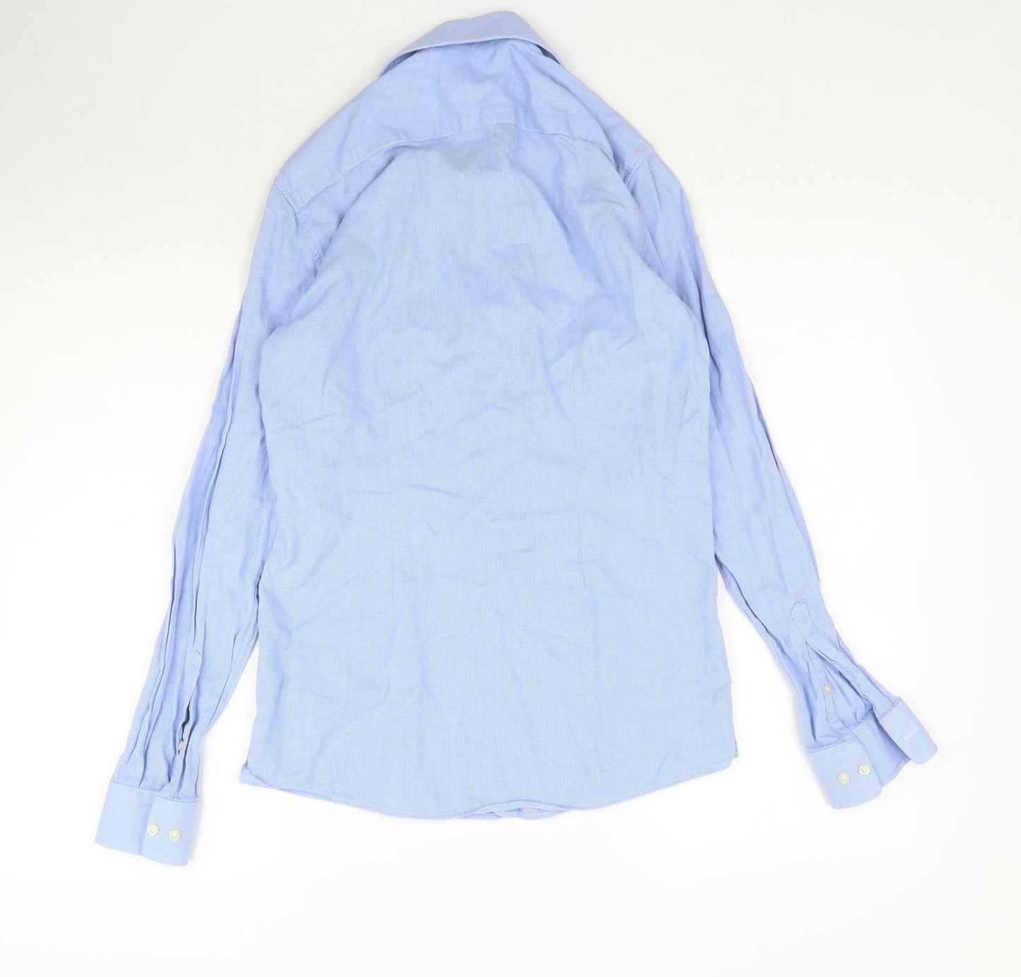 Mens UK Collar Size 15 NEXT Smart Blue  Dress Shirt