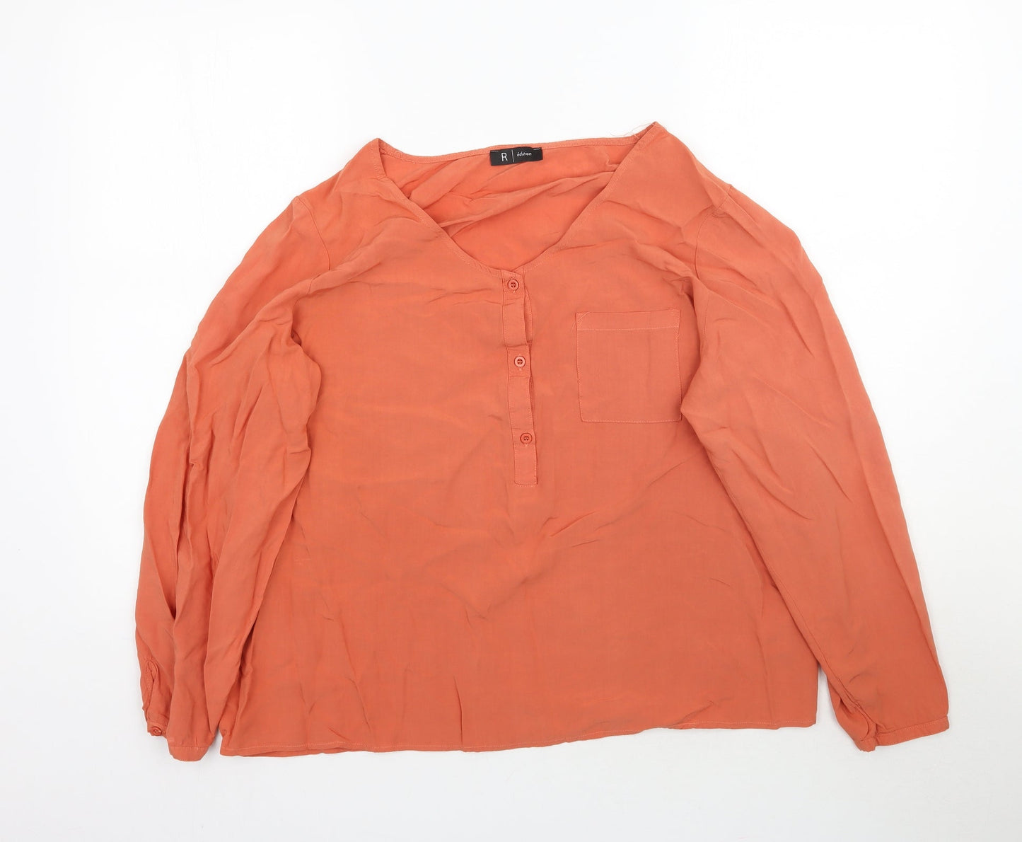 Womens UK Size 18 R EDITION Orange Basic Blouse