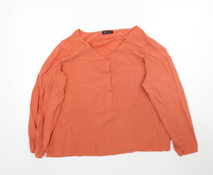 Womens UK Size 18 R EDITION Orange Basic Blouse