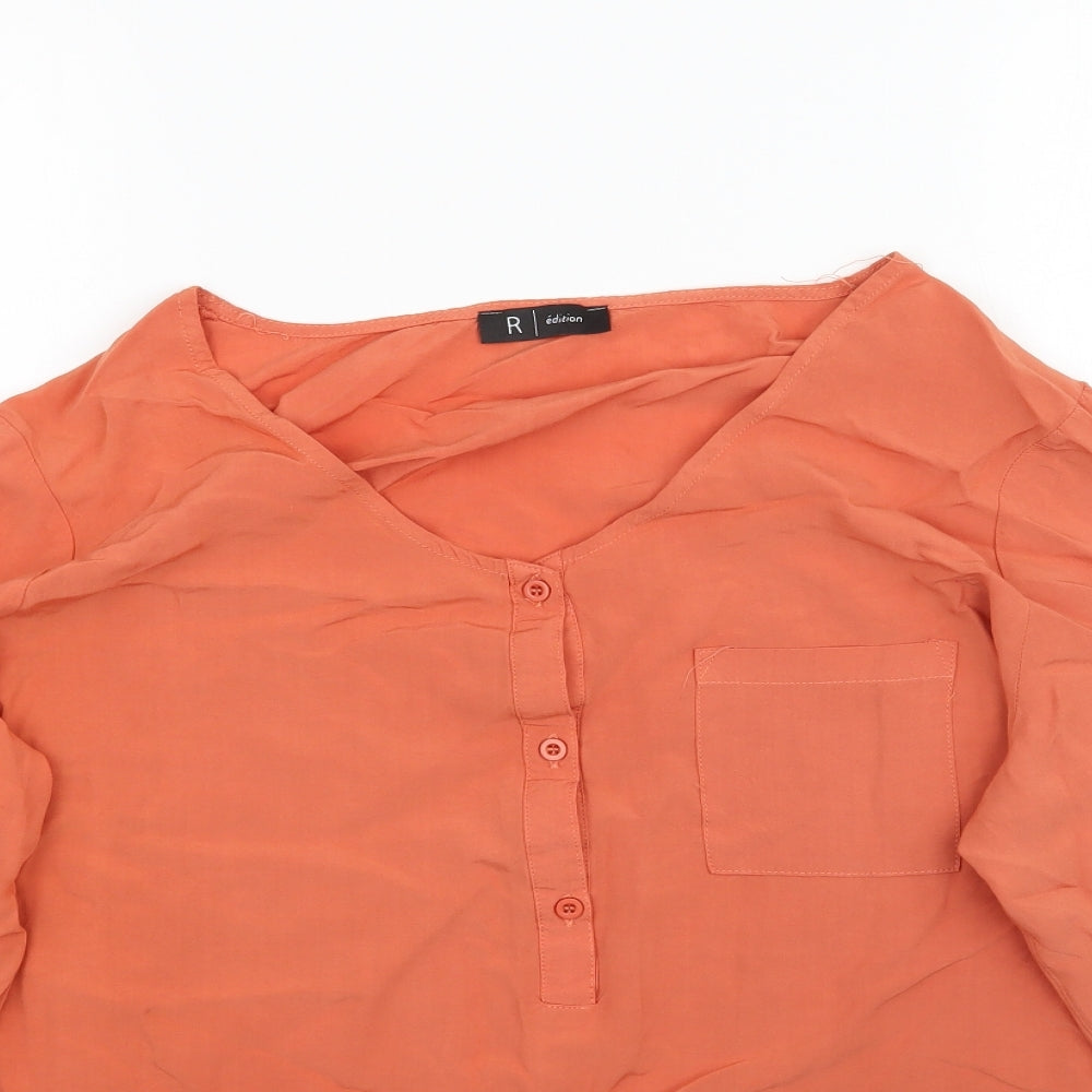 Womens UK Size 18 R EDITION Orange Basic Blouse