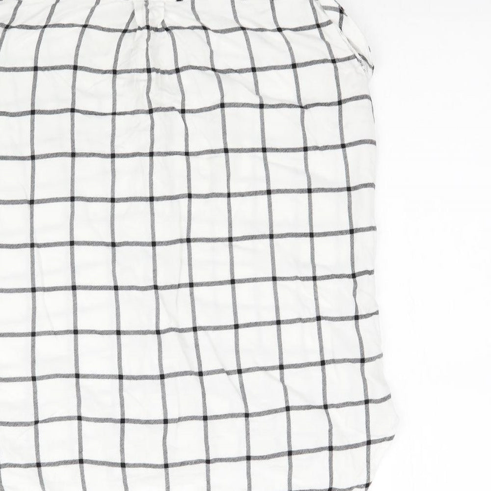 Womens UK Size 8 Matalan White Basic Button-Up
