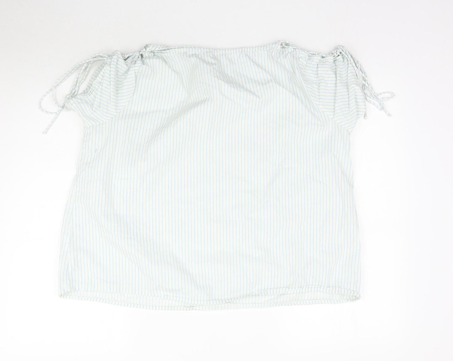 SimplyBe Womens White Striped  Basic Blouse Size 20