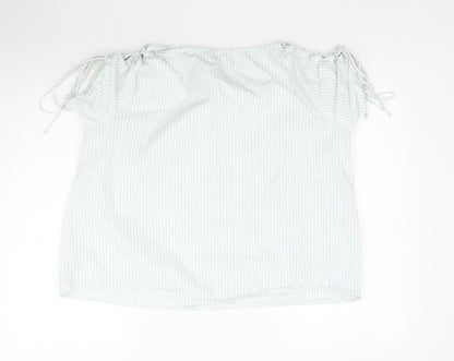 SimplyBe Womens White Striped  Basic Blouse Size 20