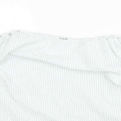 SimplyBe Womens White Striped  Basic Blouse Size 20