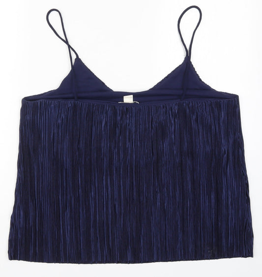 Womens UK Size L H&M Blue Basic Tank