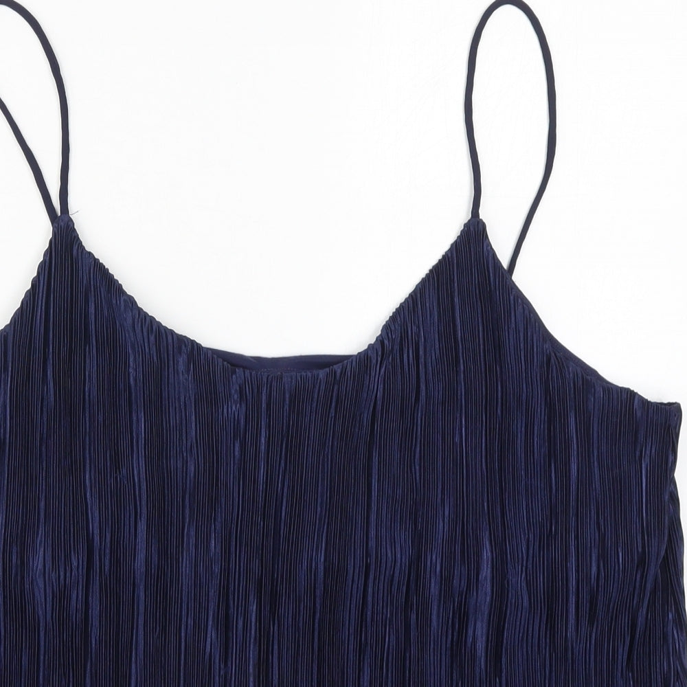 Womens UK Size L H&M Blue Basic Tank