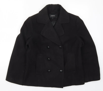 Papaya Womens Black   Pea Coat Coat Size 12
