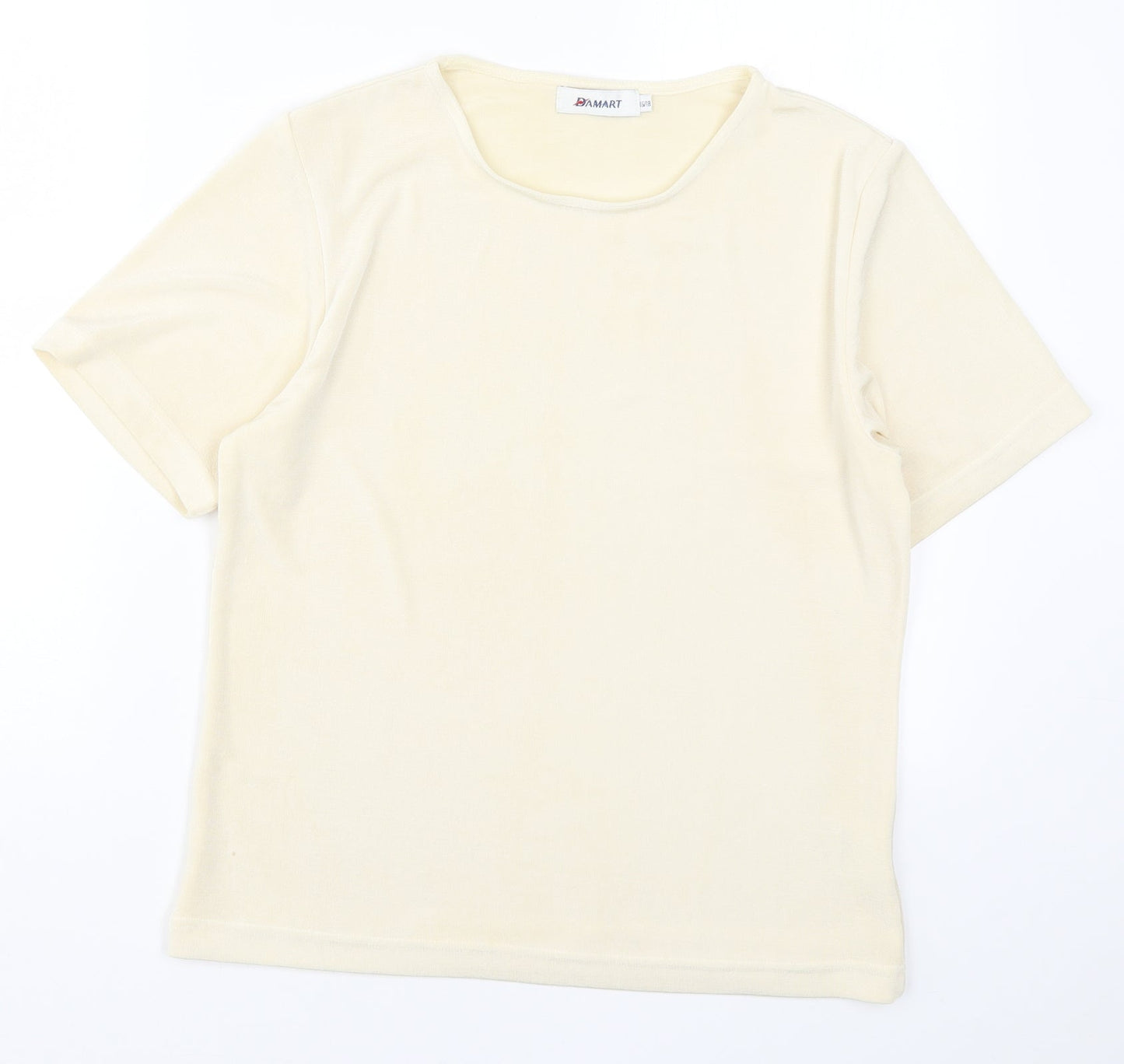 Womens UK Size 16 Damart Beige Basic T-Shirt
