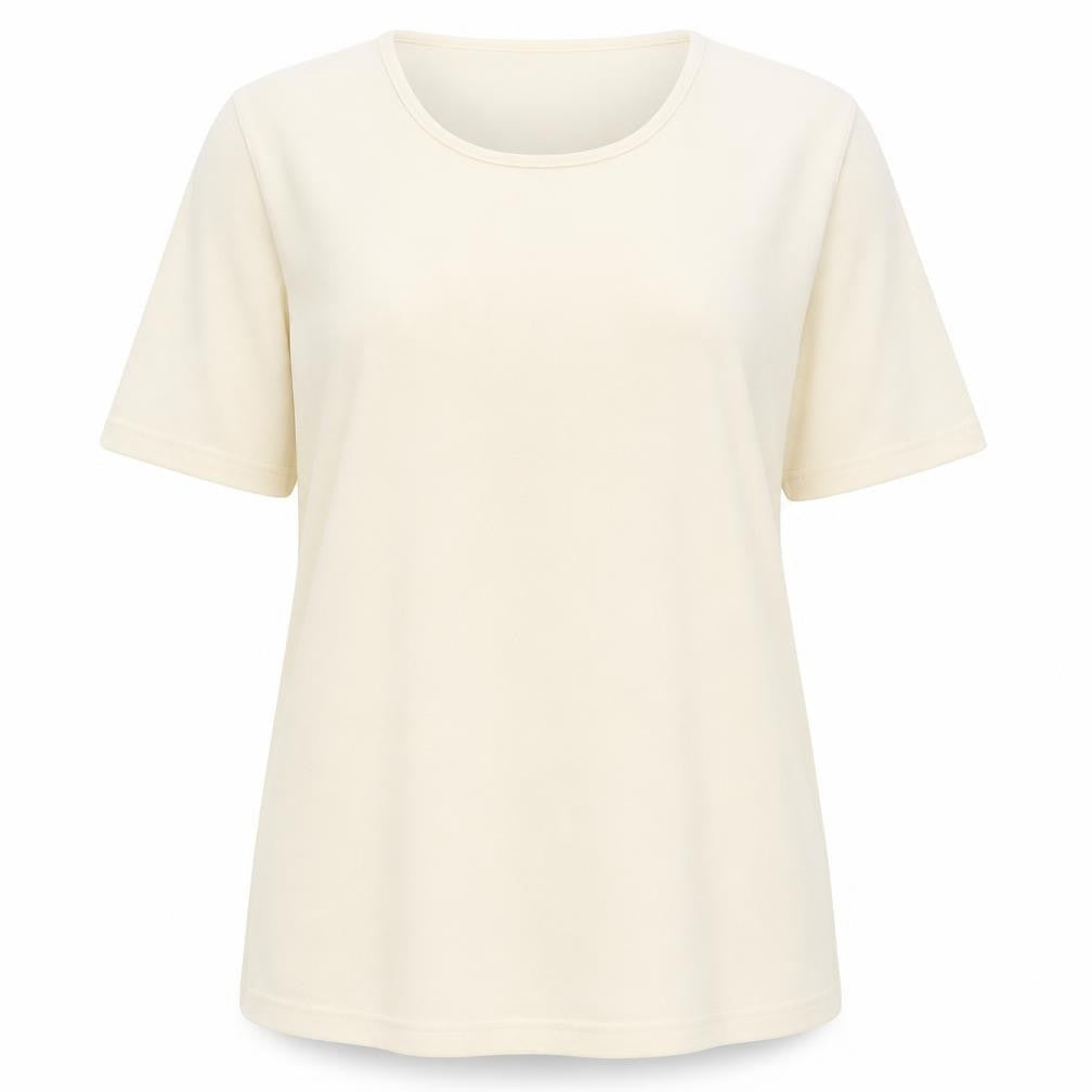 Womens UK Size 16 Damart Beige Basic T-Shirt