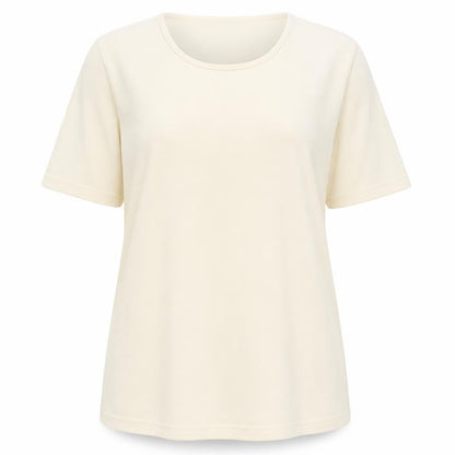 Womens UK Size 16 Damart Beige Basic T-Shirt