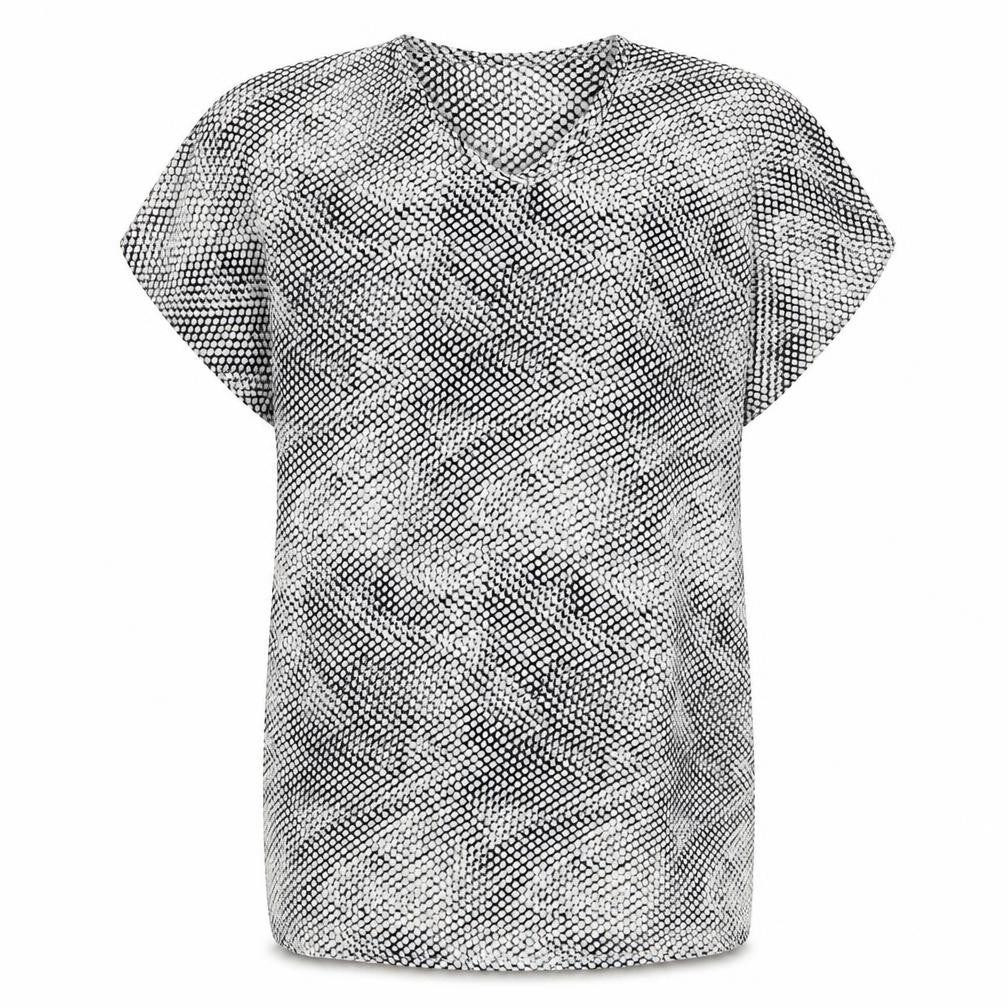 Front view of Apricot women’s grey animal print t-shirt dress, size UK 8