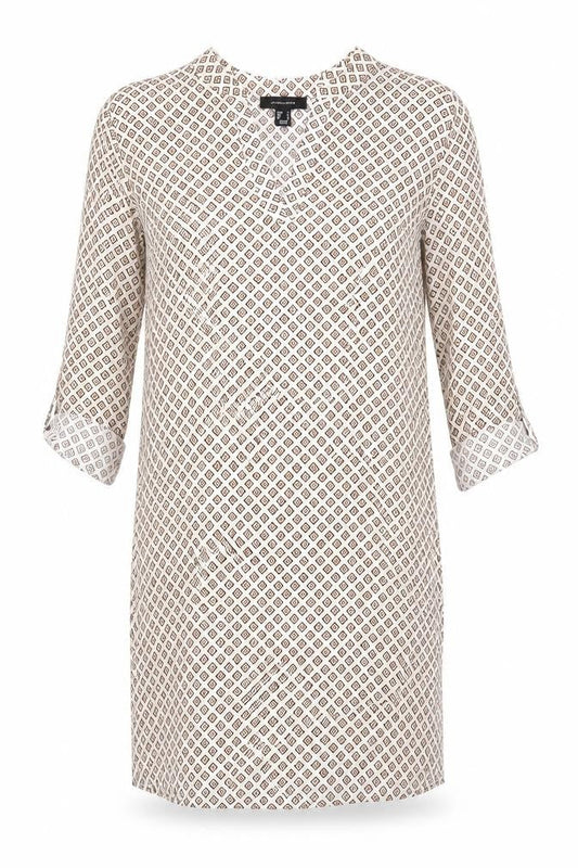 Atmosphere Womens Beige Geometric  Pencil Dress  Size 4