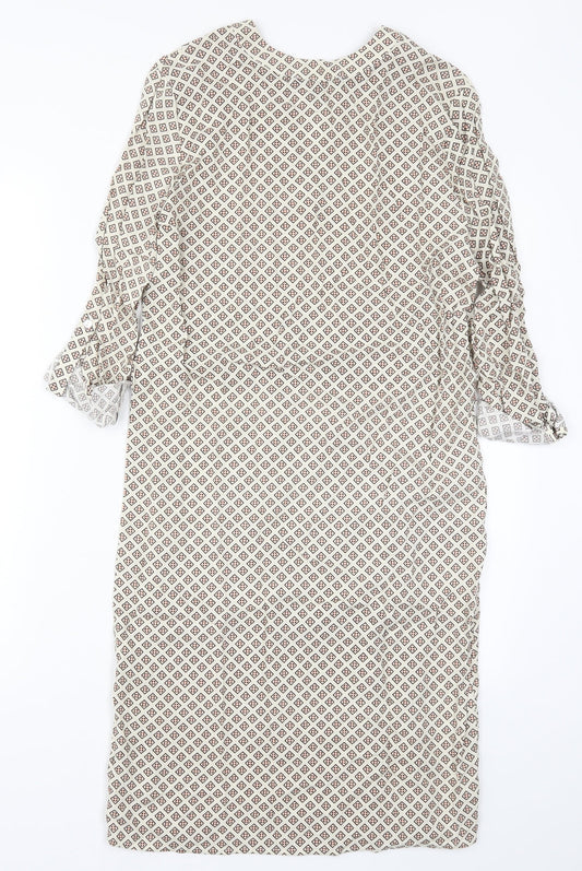 Atmosphere Womens Beige Geometric  Pencil Dress  Size 4