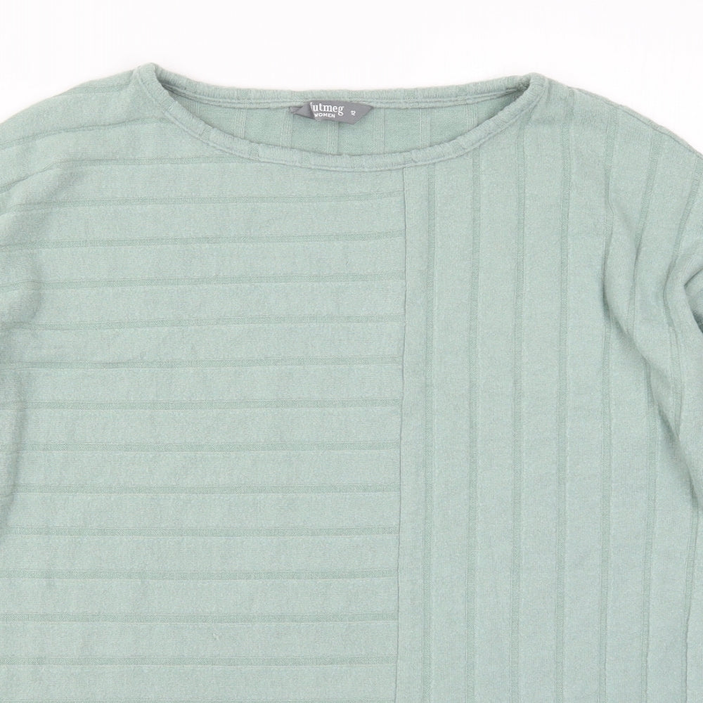 Nutmeg Womens Green   Pullover Jumper Size 12